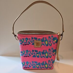 CONSUELA Vibrant Pink/Yellow and Blue Shoulder Bag Preown